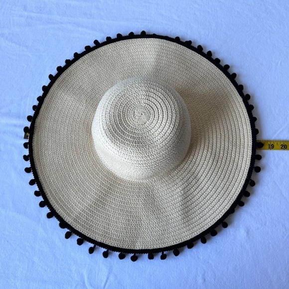 J. By J. Crew wide brim Pom Pom straw hat - Picture 8 of 10